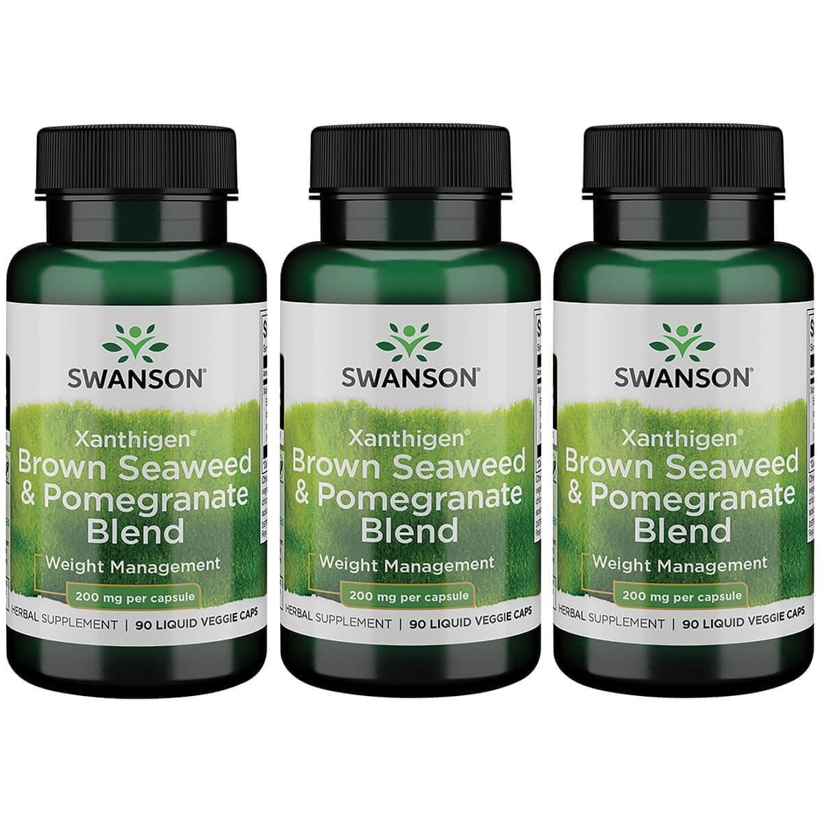 Swanson Ultra Xanthigen Brown Seaweed & Pomegranate Blend 200 mg, 270 Liquid Veggie Capsules