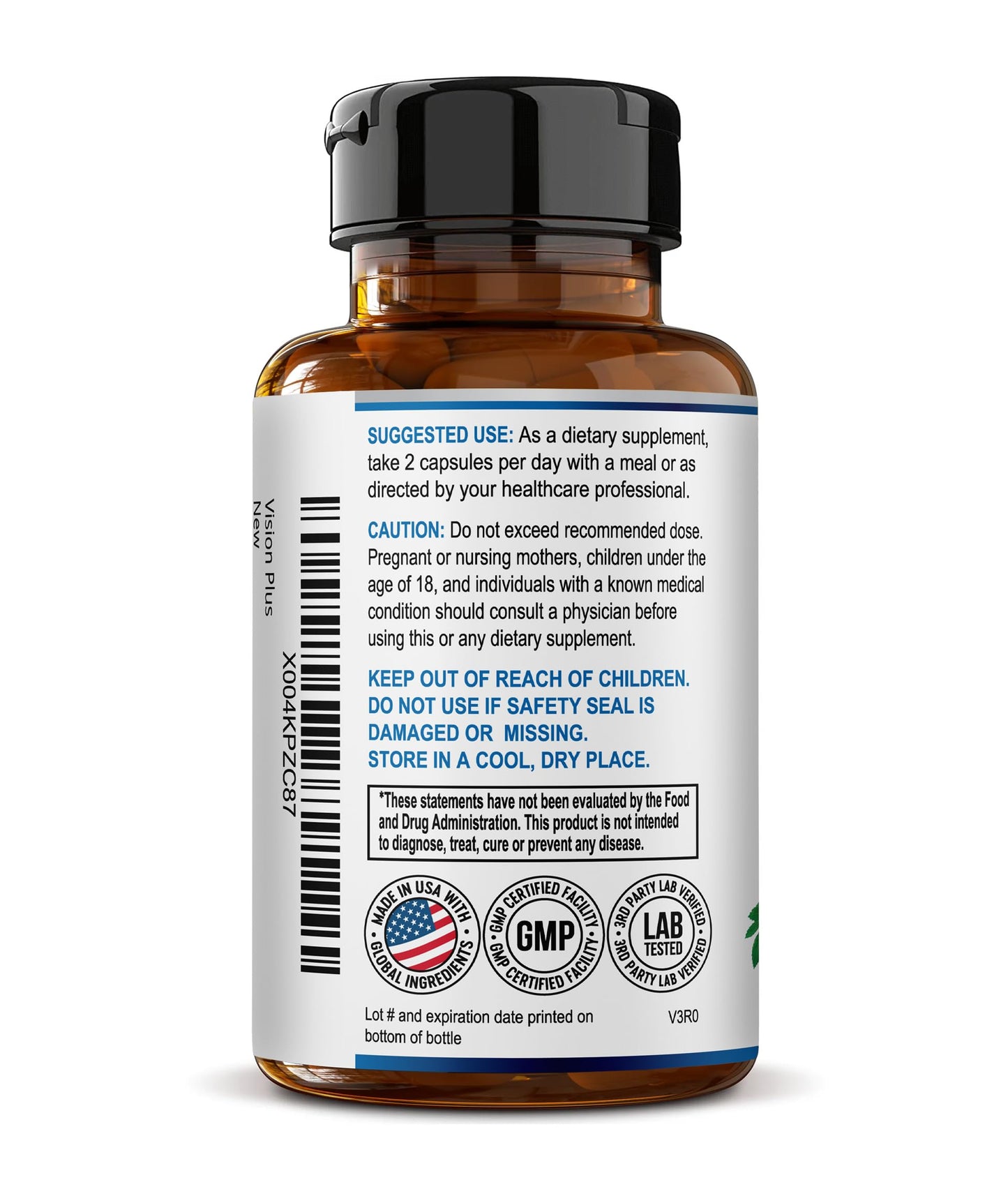 Vitalize Life Vision Plus Complete Eye Supplements, 60 Capsules