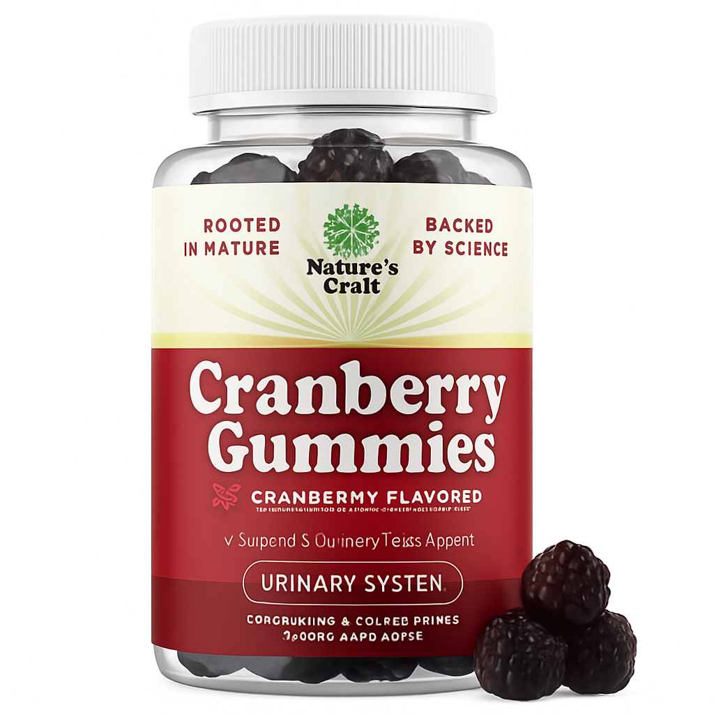 Nature's Craft Natural Cranberry Gummies for Women & Men - 60 Ct