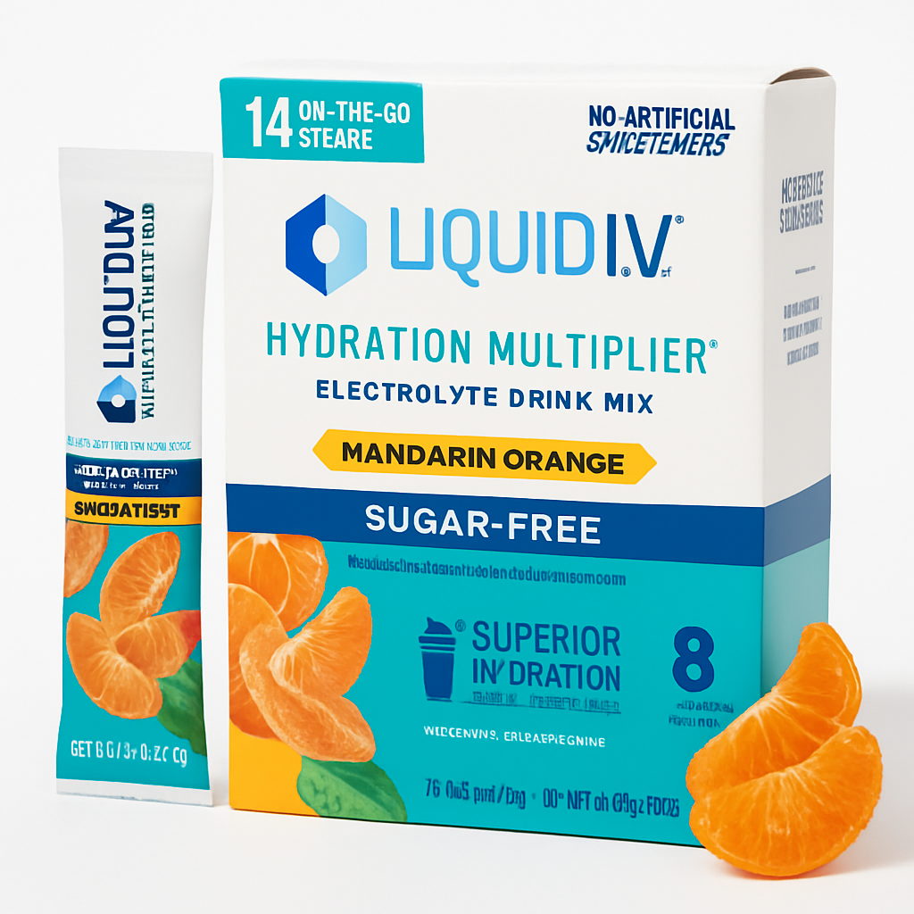 Liquid I.V. Hydration Electrolytes Powder, Mandarin Orange, 14 Count