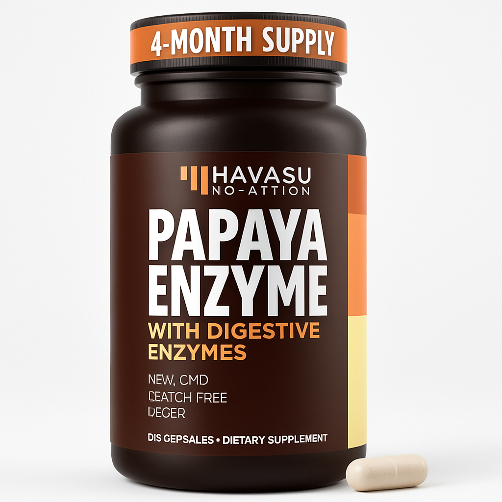 Havasu Nutrition Papaya Enzymes for Digestion Capsule 120 Count
