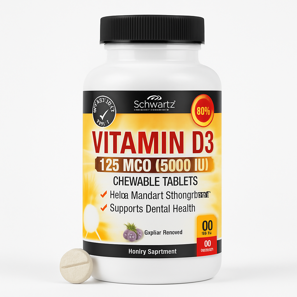 BioSchwartz Vitamin D3 Chewable Tablets - 90 Count