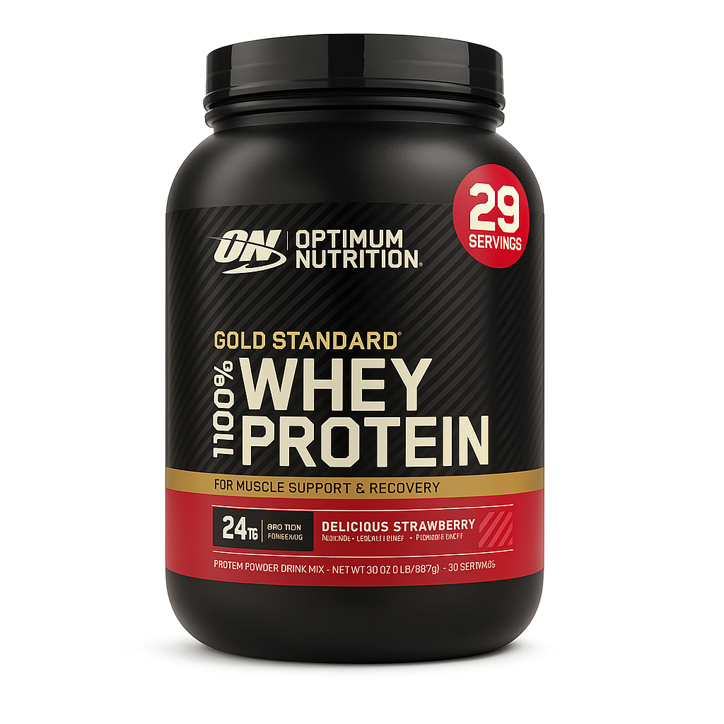 Optimum Nutrition Gold Standard Whey Protein Powder, Strawberry, 2 lb
