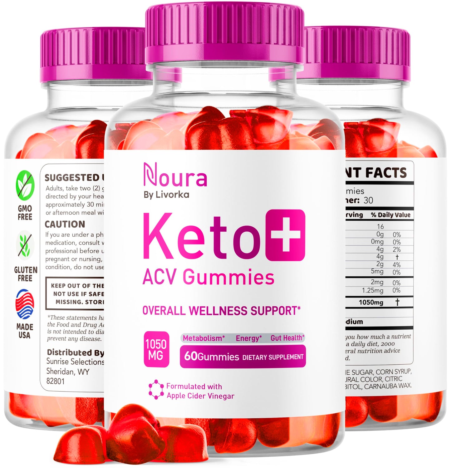 LIVORKA Noura Keto ACV Gummies 60 Count