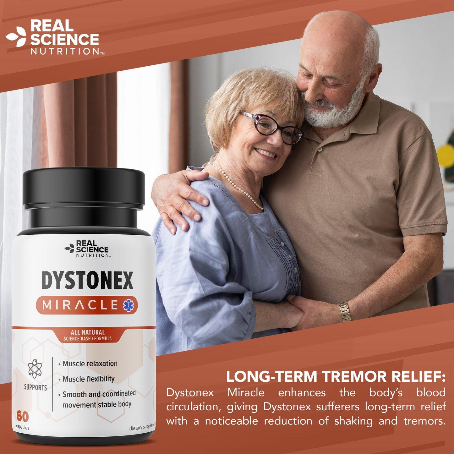 Real Science Nutrition Dystonex Dystonia Support Capsules, 60 Count