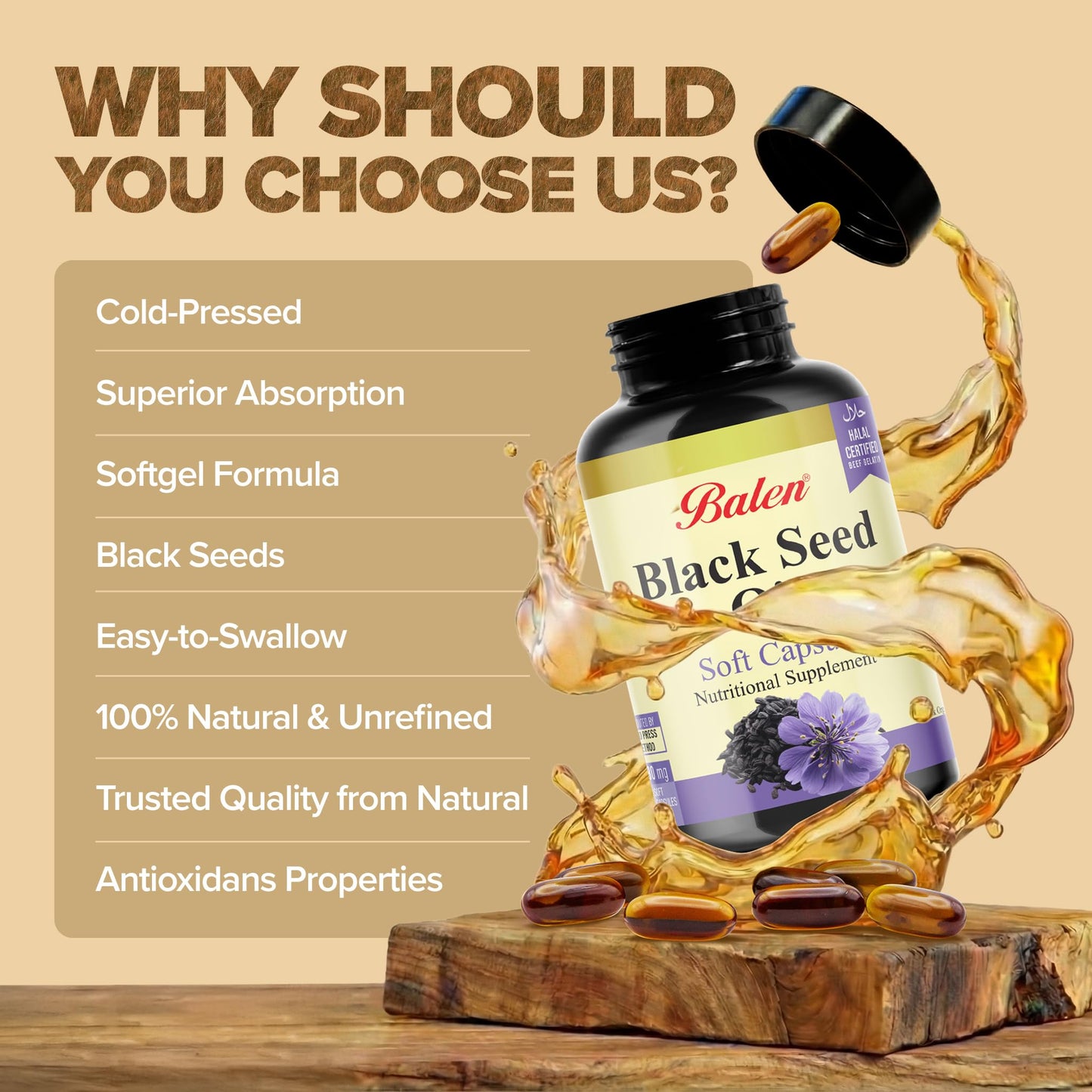 Balen Black Seed Oil Capsule 80 Count