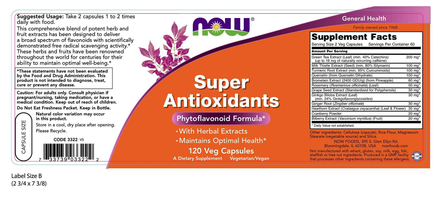 NOW Foods Super Antioxidants Capsules 2-Pack