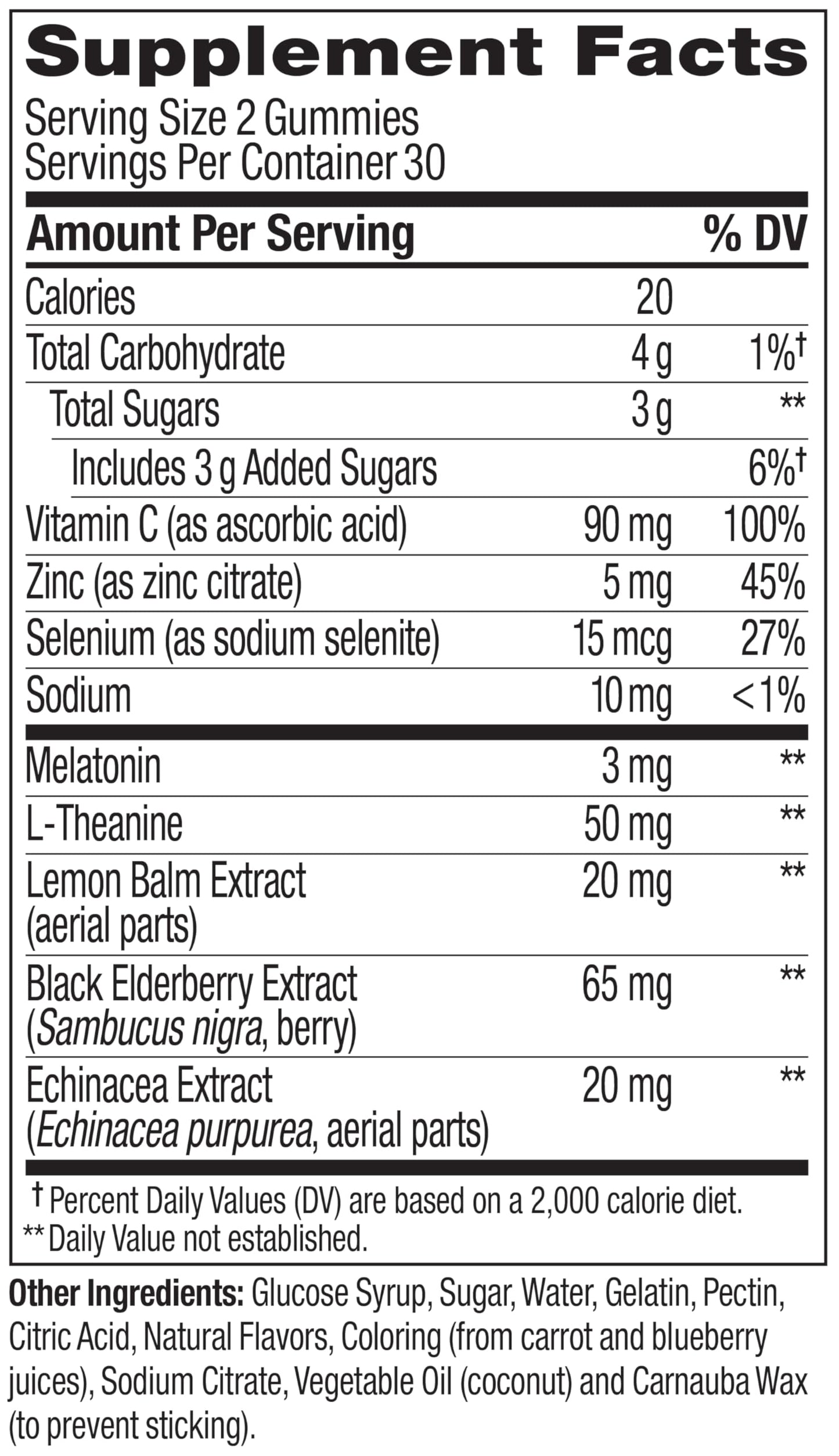OLLY Immunity Sleep Gummy, Immune and Sleep Support, 3 mg Melatonin, Echinacea, Zinc, Vitamin C, Berry - 60 Count