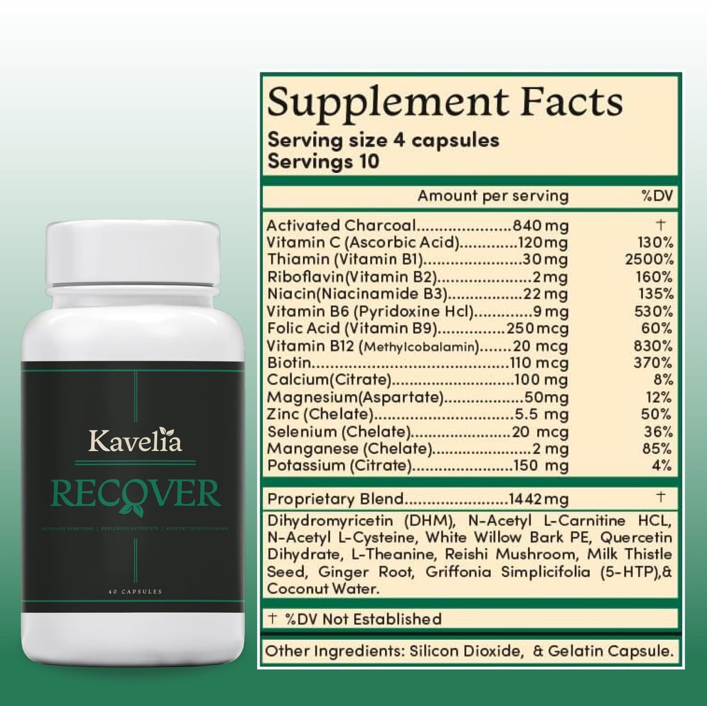 Kavelia Recovery - Pre & Post Drinking Aid, Capsule, 1 Count