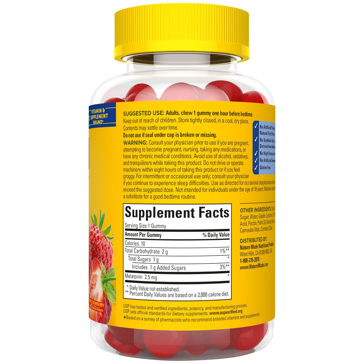 Nature Made Melatonin Gummies 2.5 mg, 80 Count