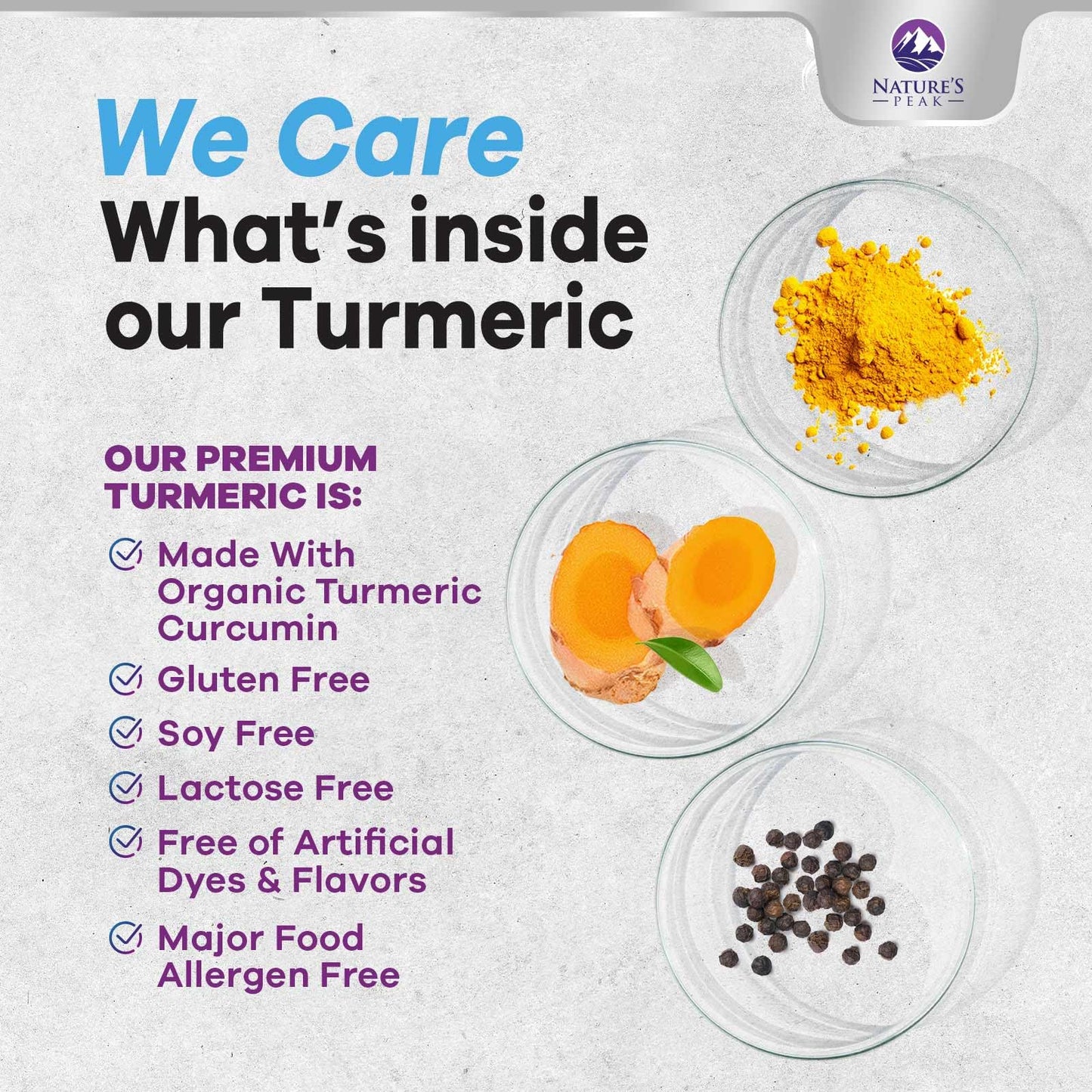Nature's Peak Turmeric Curcumin Supplement 240 Capsules
