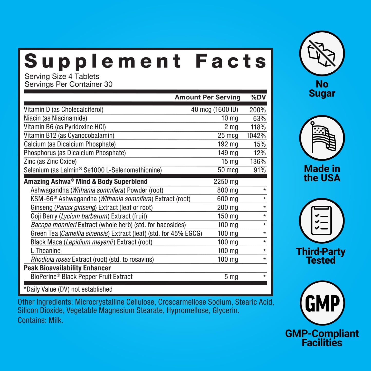 Force Factor Amazing Ashwa KSM-66 Ashwagandha Supplement Tablet, 120 Tablets