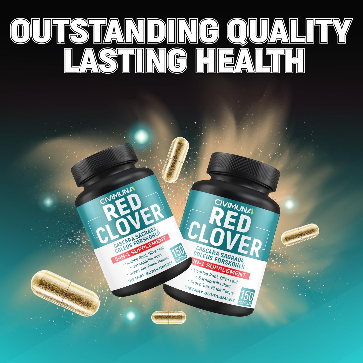 CIVIMUNA Red Clover Extract, 150 Capsules