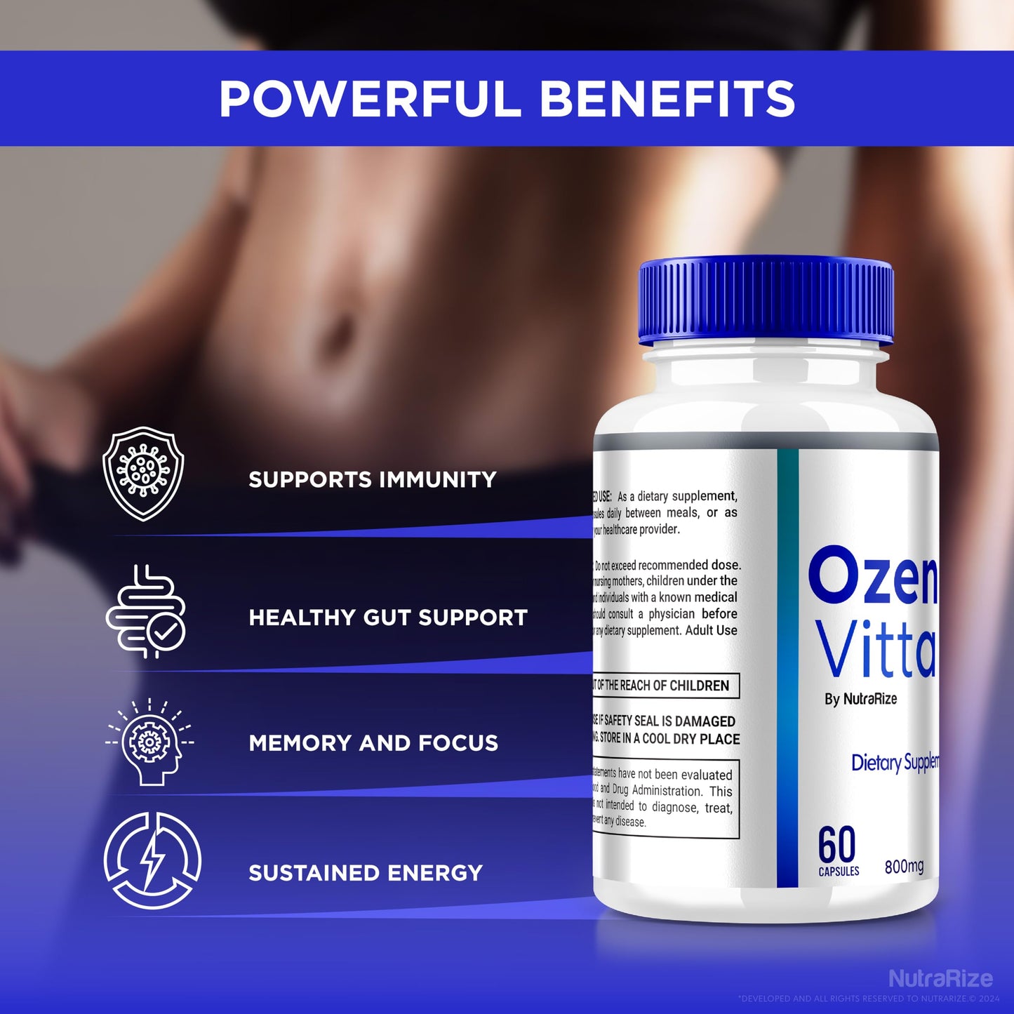 NutraRize Ozen Vitta Capsules, 180 Capsules