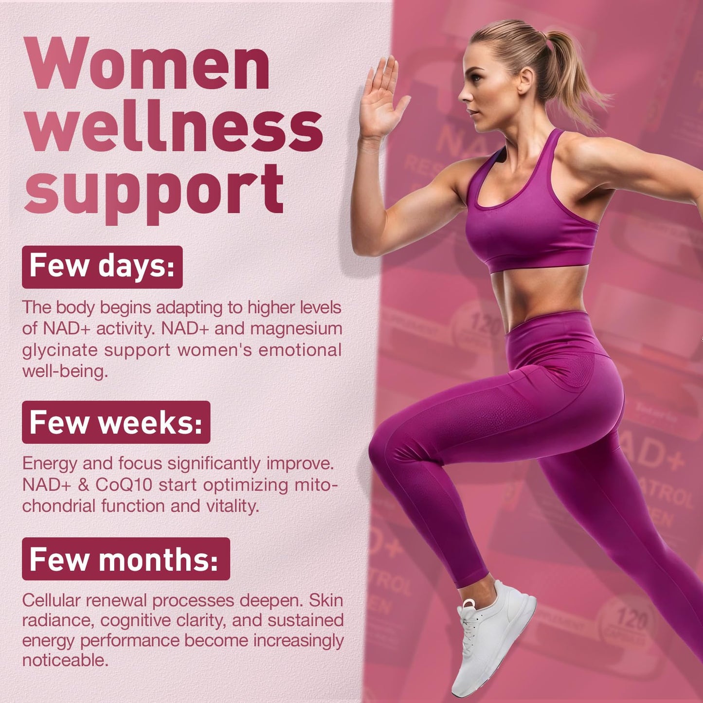 Totaria NAD+ Supplement for Women 120 Capsules