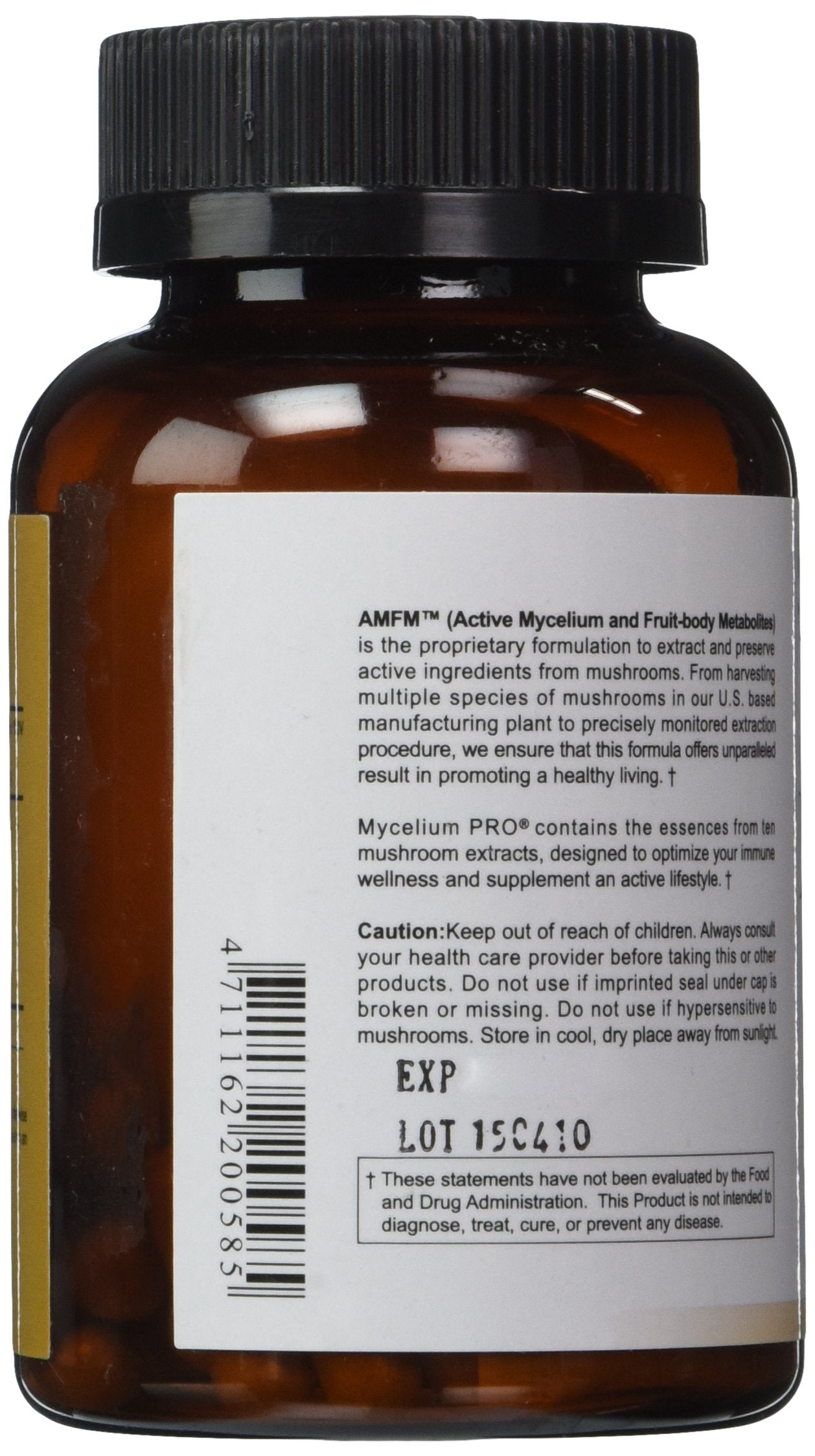 SUPER BETA GLUCAN Mycelium Pro Ultimate Immune AMFM (Multi-Species Mushroom Beta Glucan Extract) Capsules, 60 Count