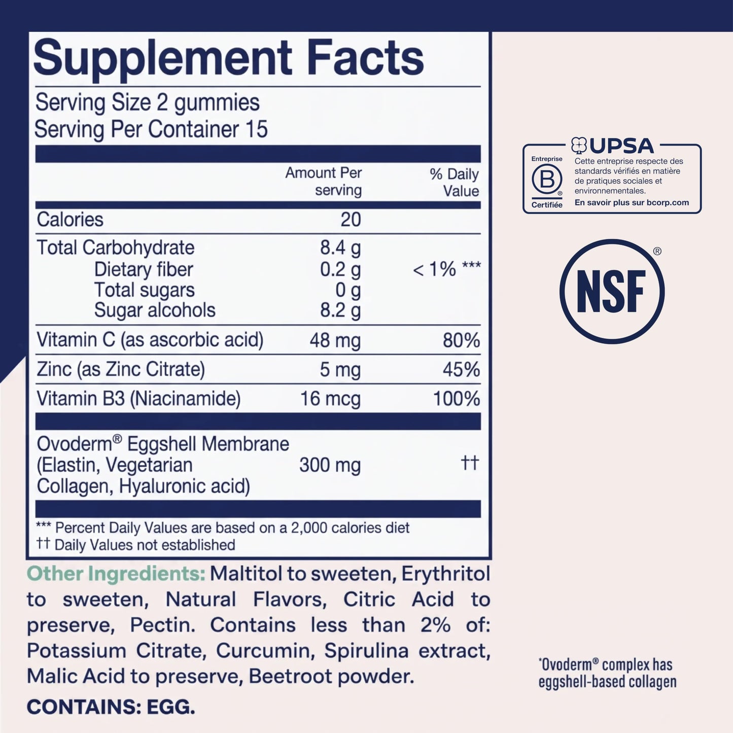 Upsa Nourished Collagen Skin Glow Gummy, 30 Count