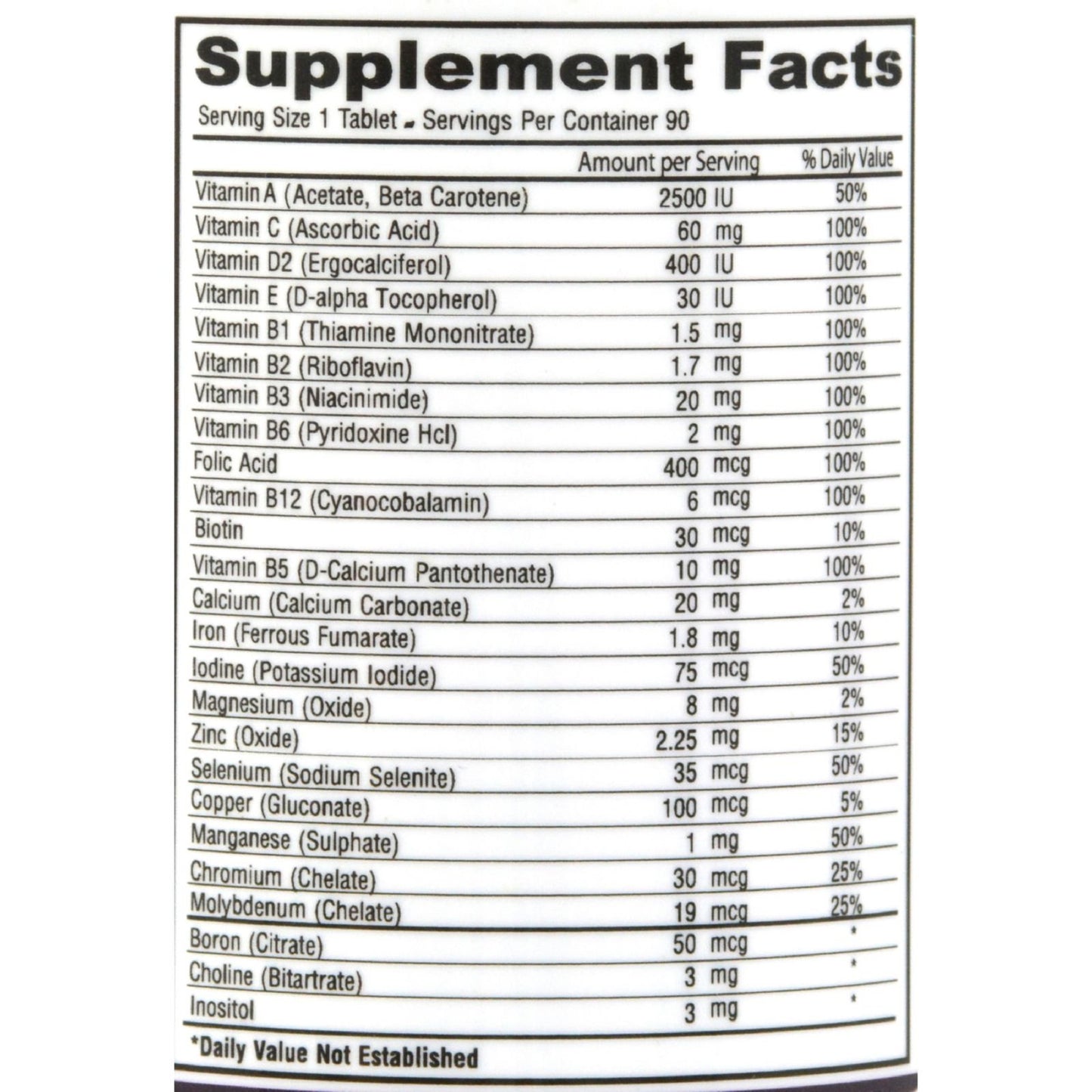 DEVA Vegan Multivitamin and Mineral Supplement Tablets, 90 Tablets