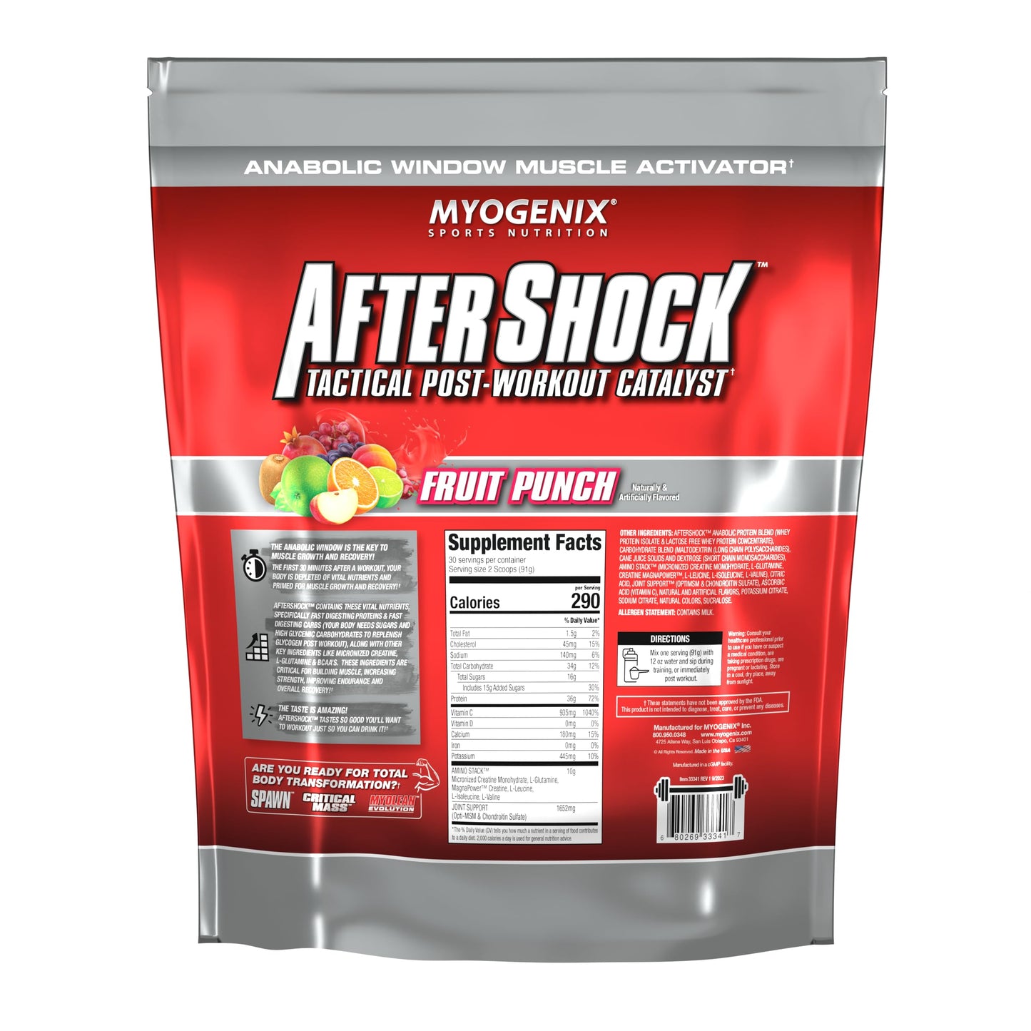 Myogenix Aftershock Post Workout Advanced Recovery Protein Powder, 96 Servings