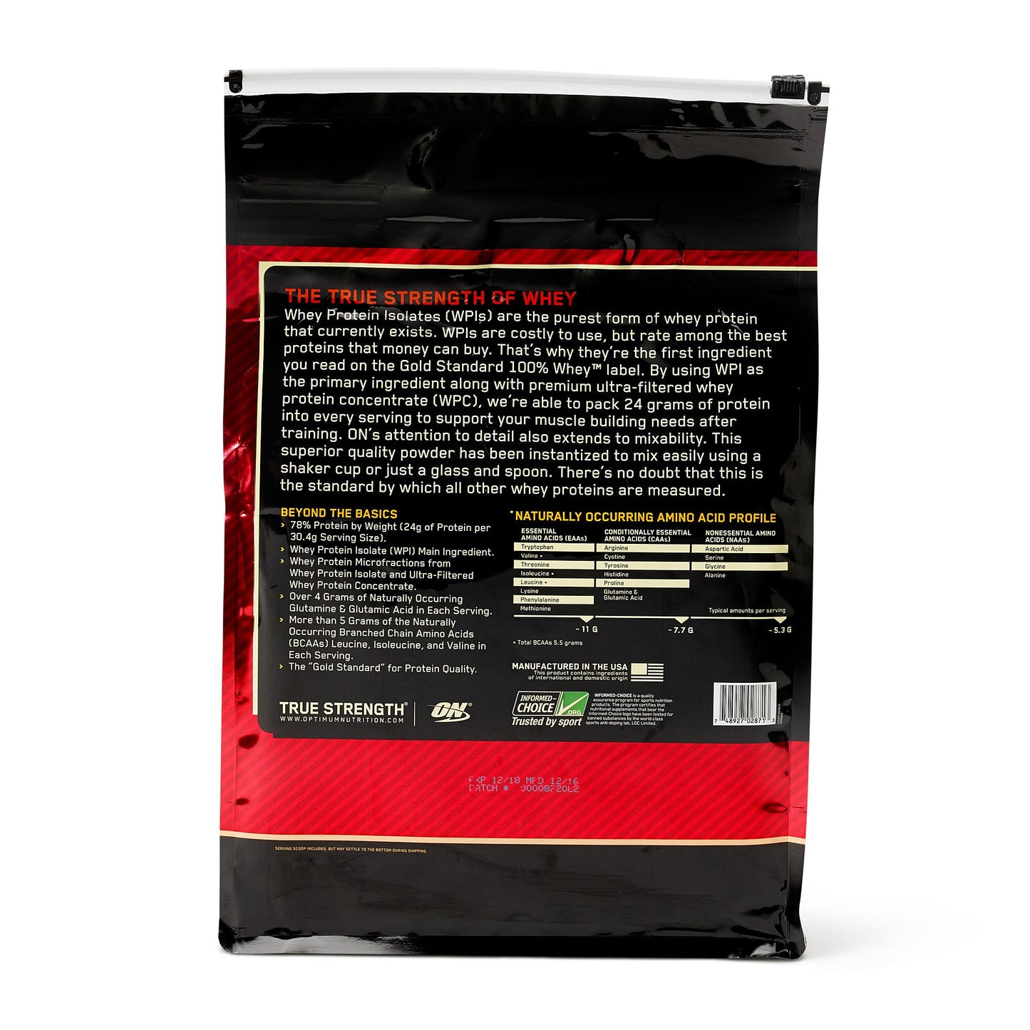 Optimum Nutrition 100% Whey Gold Standard Protein Powder, Chocolate, 160 Servings