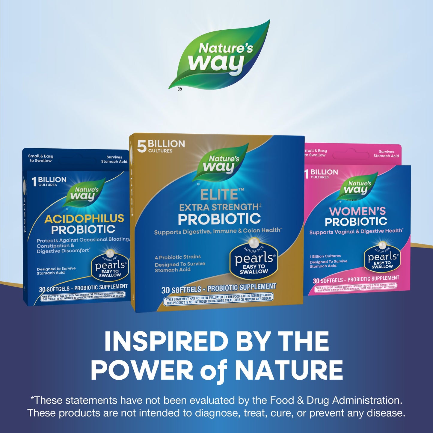 Nature's Way Pearls Elite Probiotic for Men and Women Softgels 30