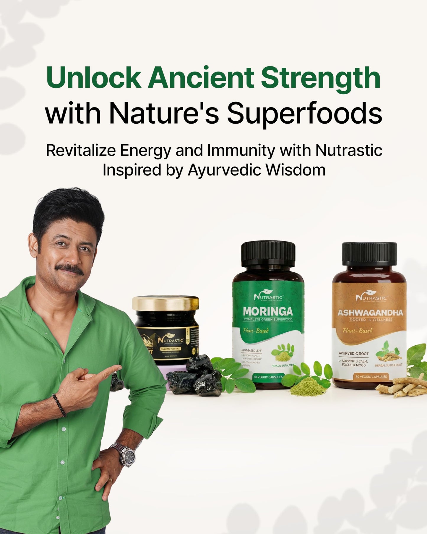 Nutrastic Pure Ashwagandha 500mg Capsules, 60 Count