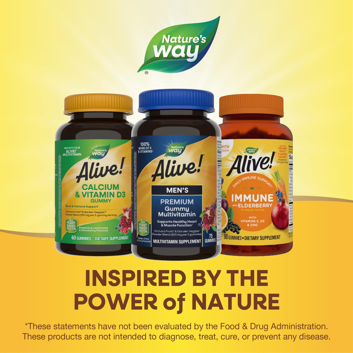 Nature's Way Alive! Men's Premium Multivitamin Gummy, 75 Gummies