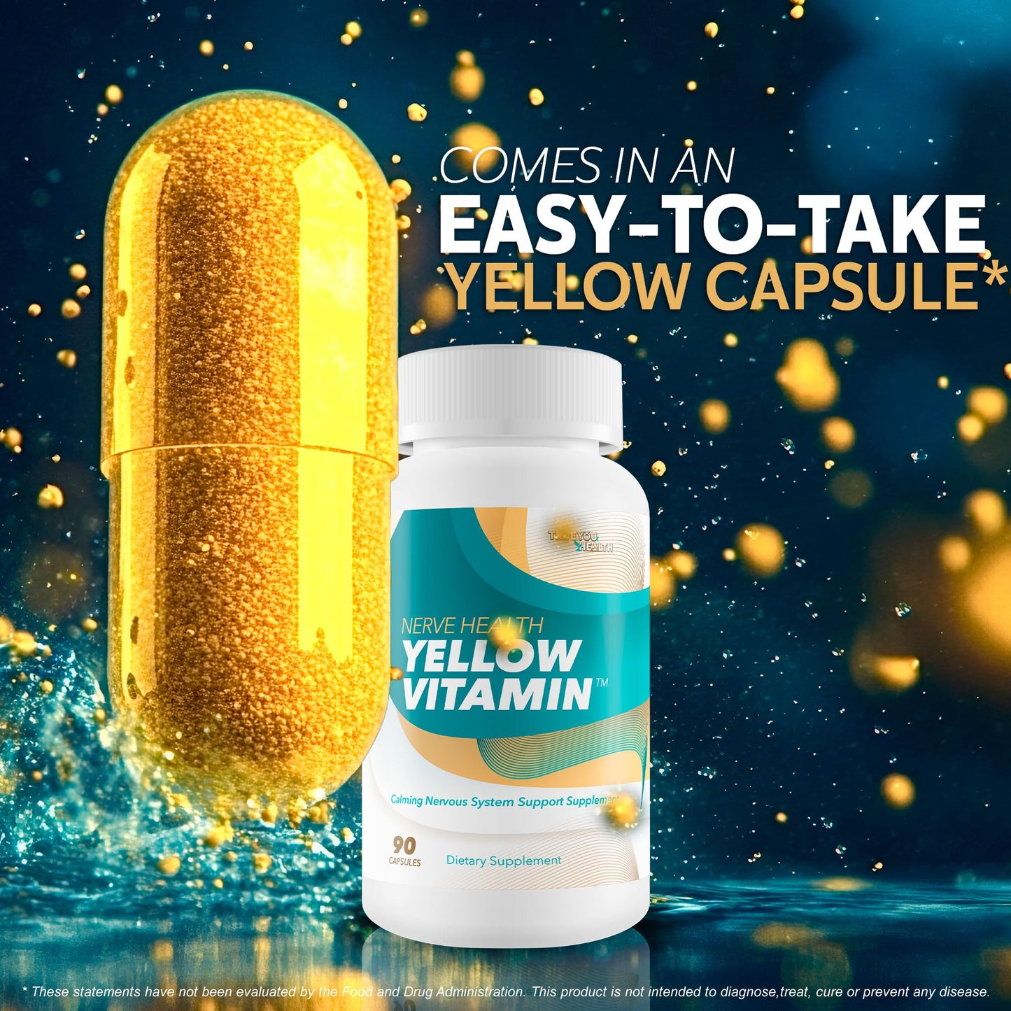 True You Health Vitamin B Complex Nerve Support Capsule, 90 Count