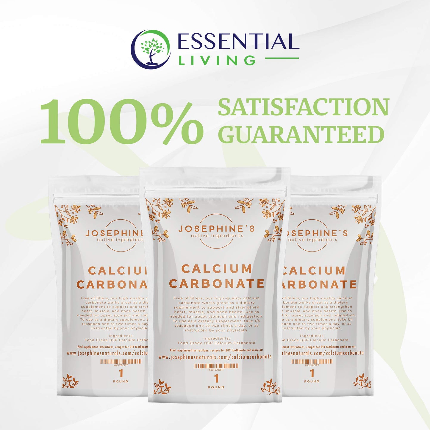 Essential Living Calcium Carbonate Powder 16 oz