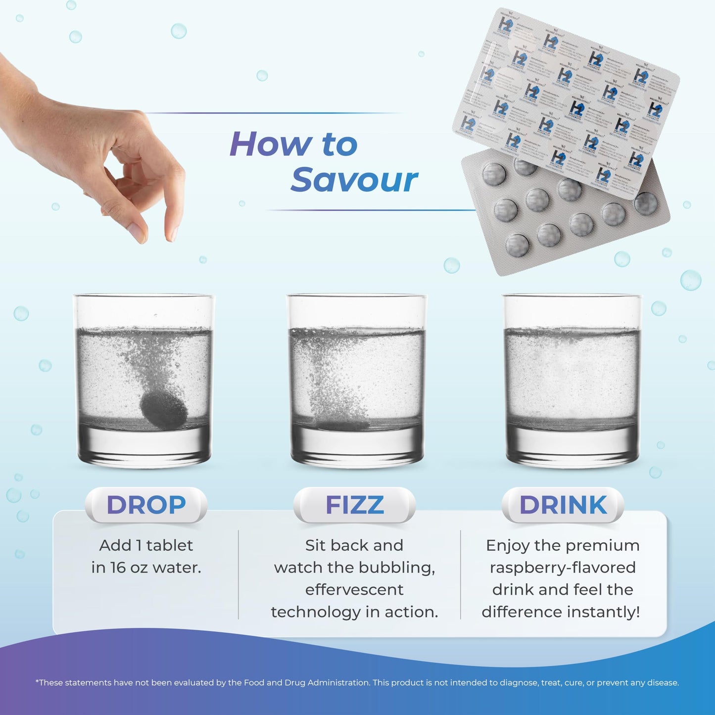 WELLNESS EXTRACT H2 Molecular Hydrogen Water Tablets with Magnesium Tablet, 30 Tablets