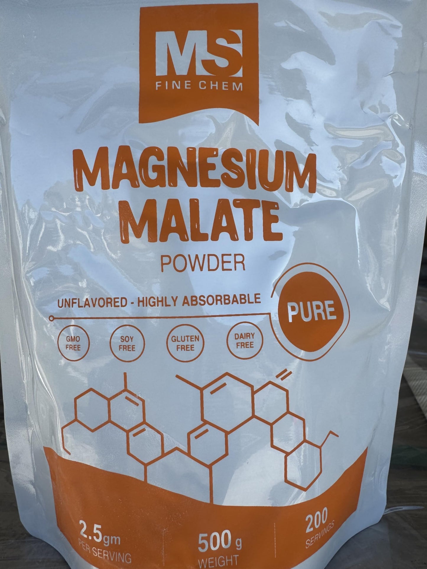 MS Finechem Magnesium Malate Powder 17.6 oz