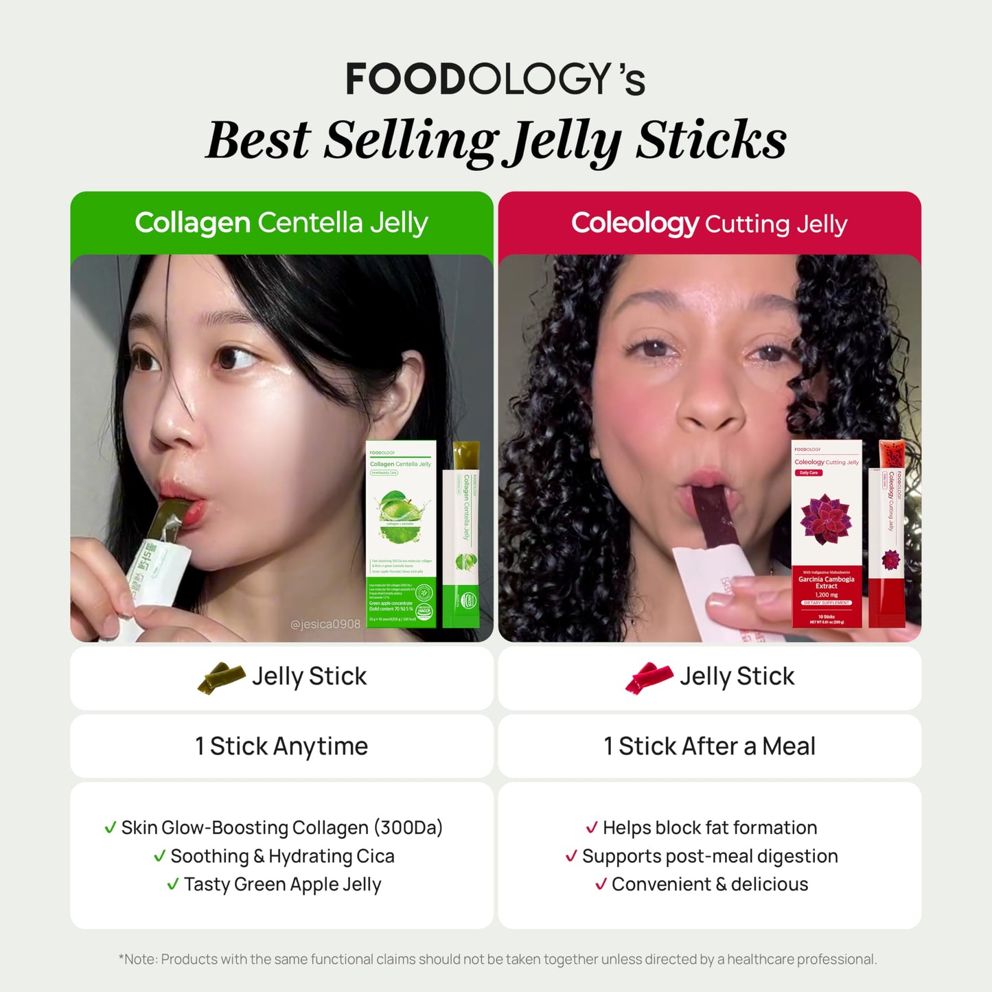FOODOLOGY Collagen Centella Jelly Gummy 10 Sticks
