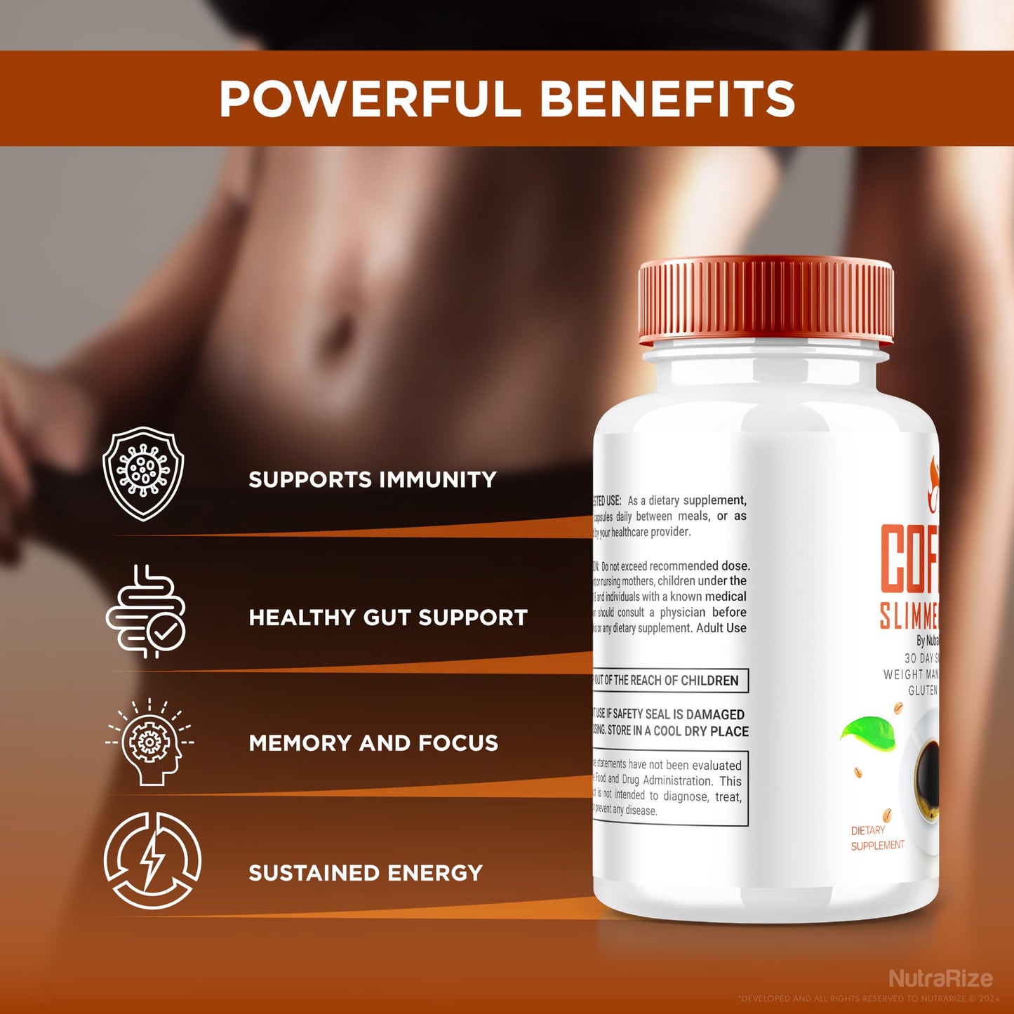 NutraRize Coffee Slimmer Pro Weight Loss Capsules, 120 Capsules