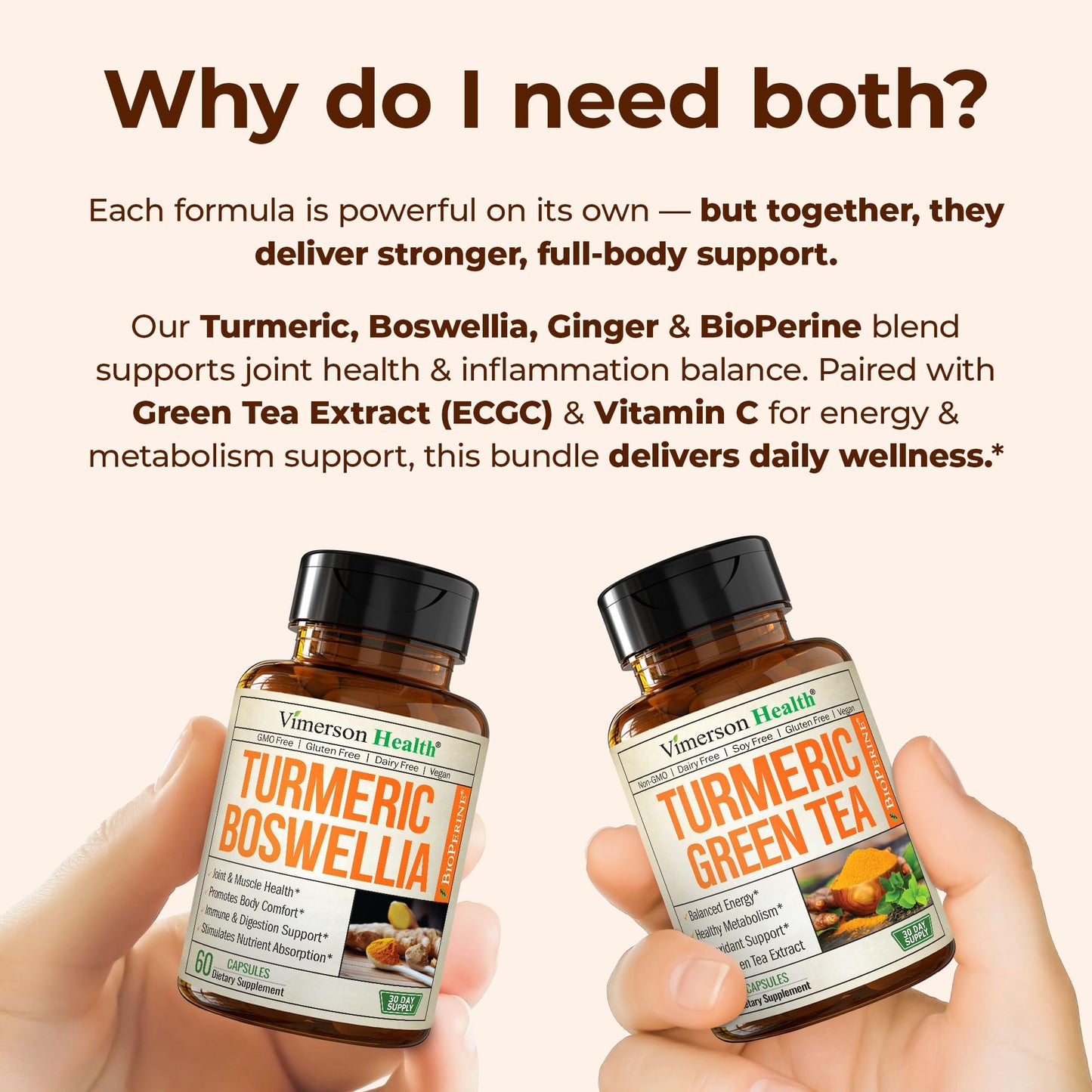 Vimerson Health Boswellia Turmeric Curcumin Supplement Capsule 120 Count
