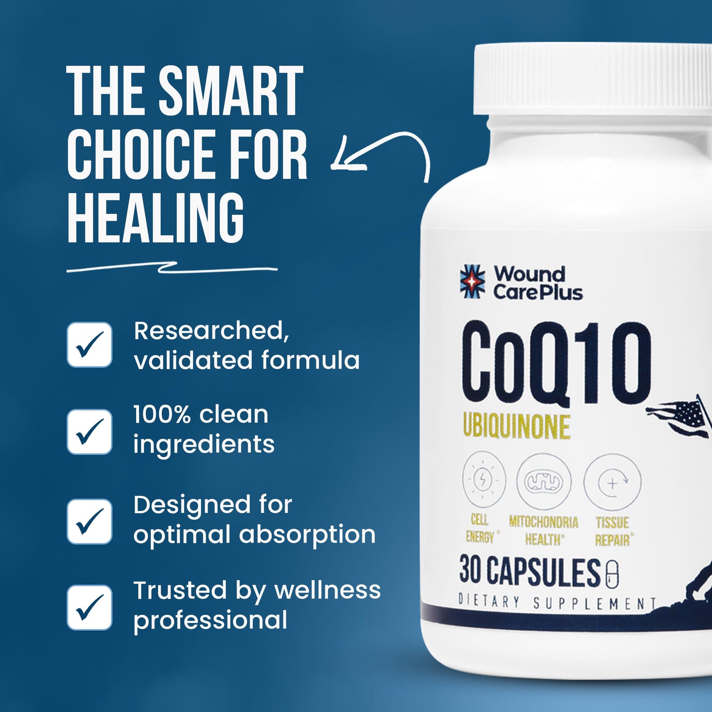 WOUND CAREPLUS CoQ10 Supplement Capsule 30 Count