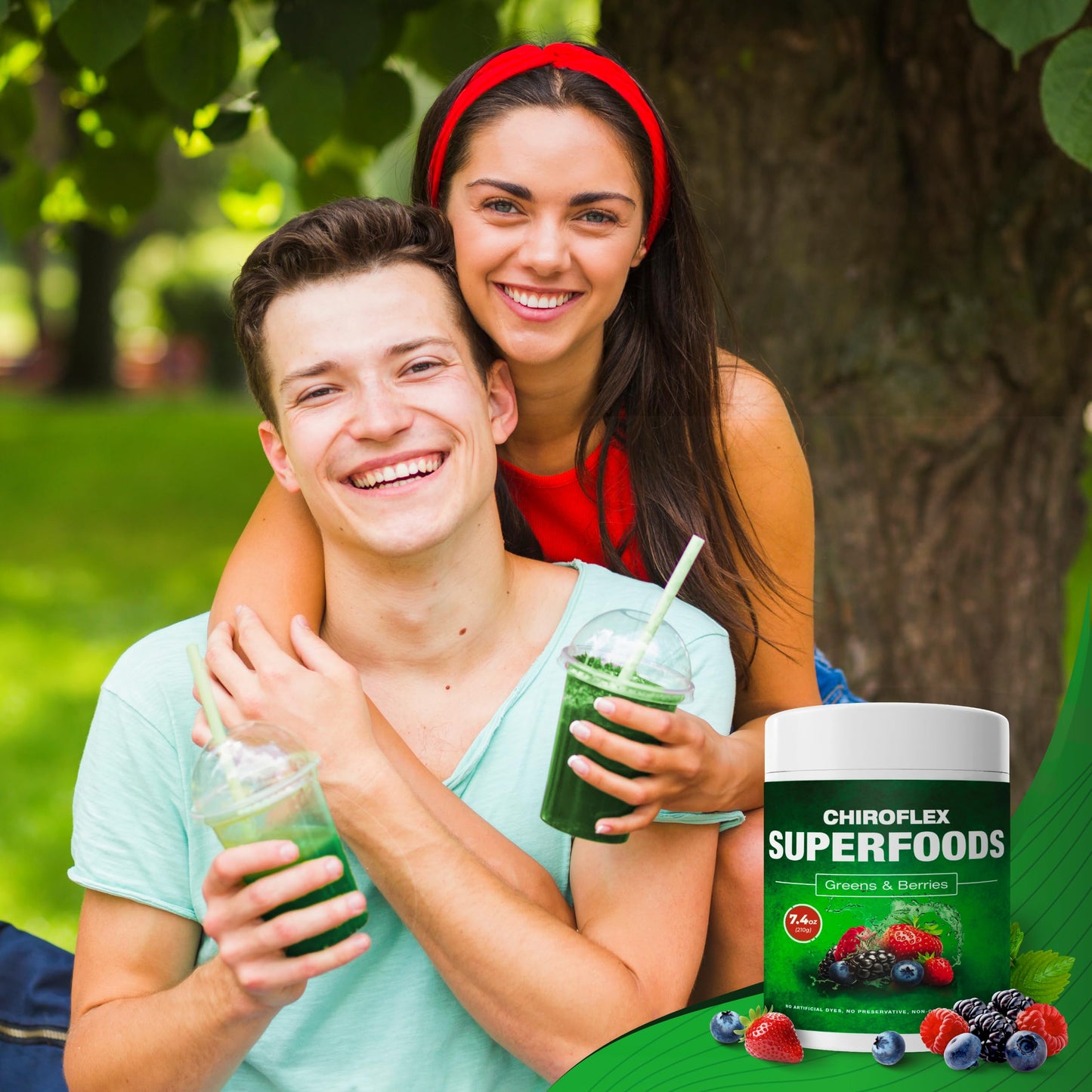 Total Tea Green Powder for Energy & Digestive Health with Turmeric, Amla Powder & Vitamin C - 30 Servings, 7.4