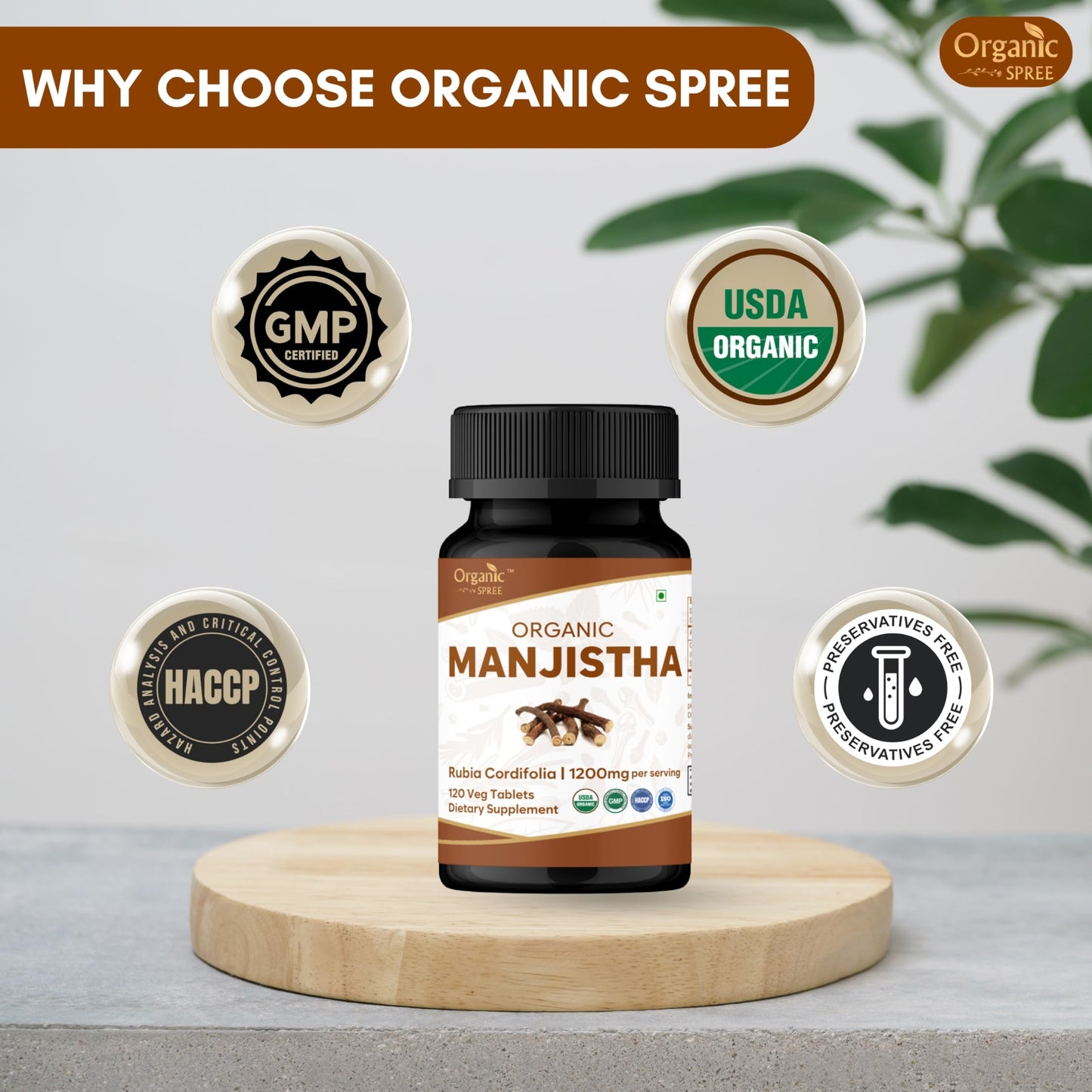 Organic Spree Manjistha Tablets 240 Tablets