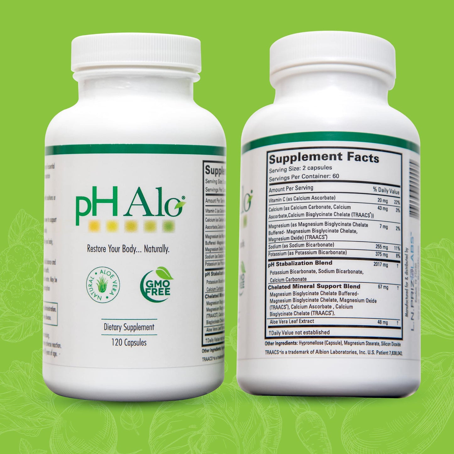 pHAlo pH Balance Supplement Capsules, 120 Count
