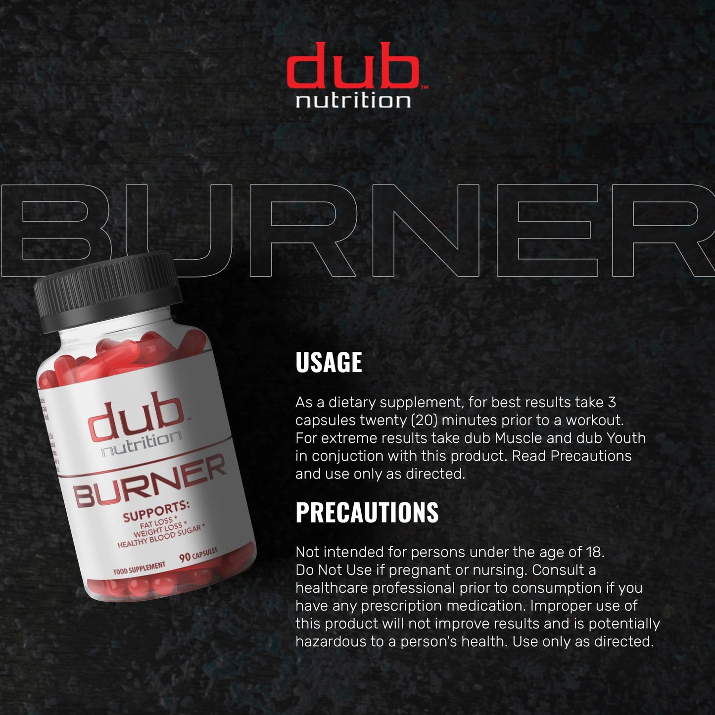 Dub Nutrition Burner Capsule, 90 Capsules