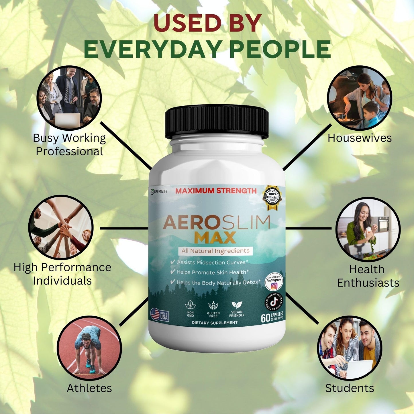 GREENVIFY Aeroslim Max Natural Dietary Supplement 60 Capsules
