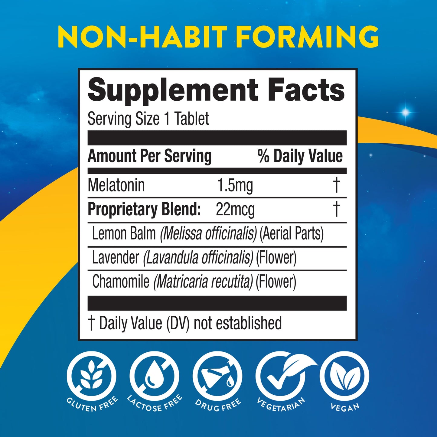 MidNite Back To Sleep Low Dose Melatonin 1.5 mg Sleep Aid Tablet, 60 Tablets