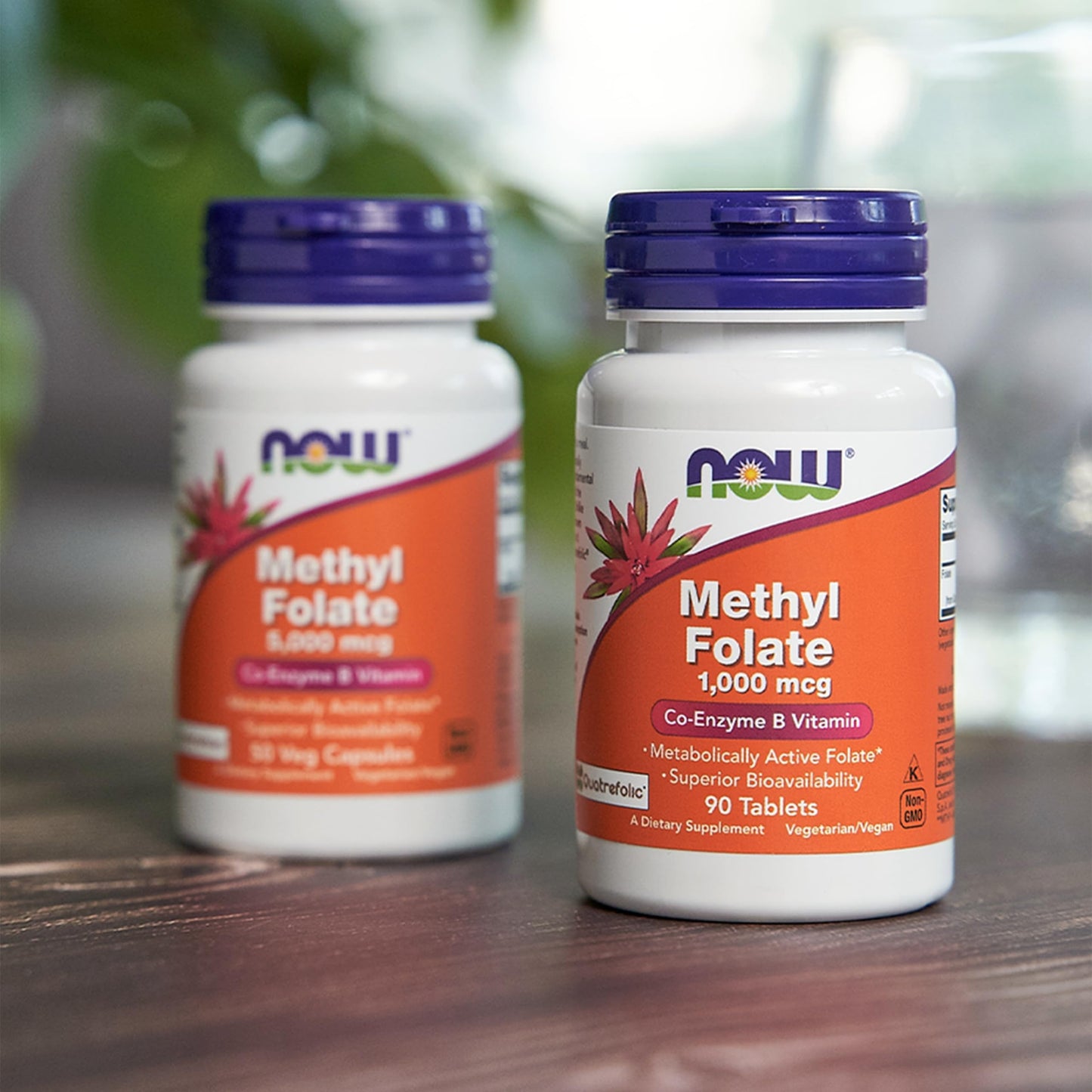 NOW Foods Methyl Folate 1,000 mcg Metabolically Active Folate, Co-Enzyme B Vitamin, 90 Tablets
