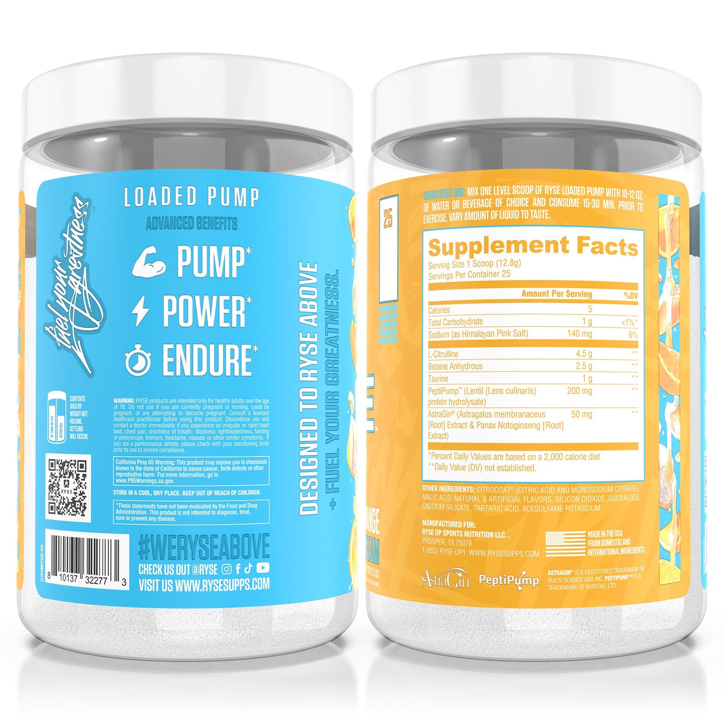 RYSE Up Supplements Ryse Loaded Pump Pre Workout Powder 11.3 Ounce