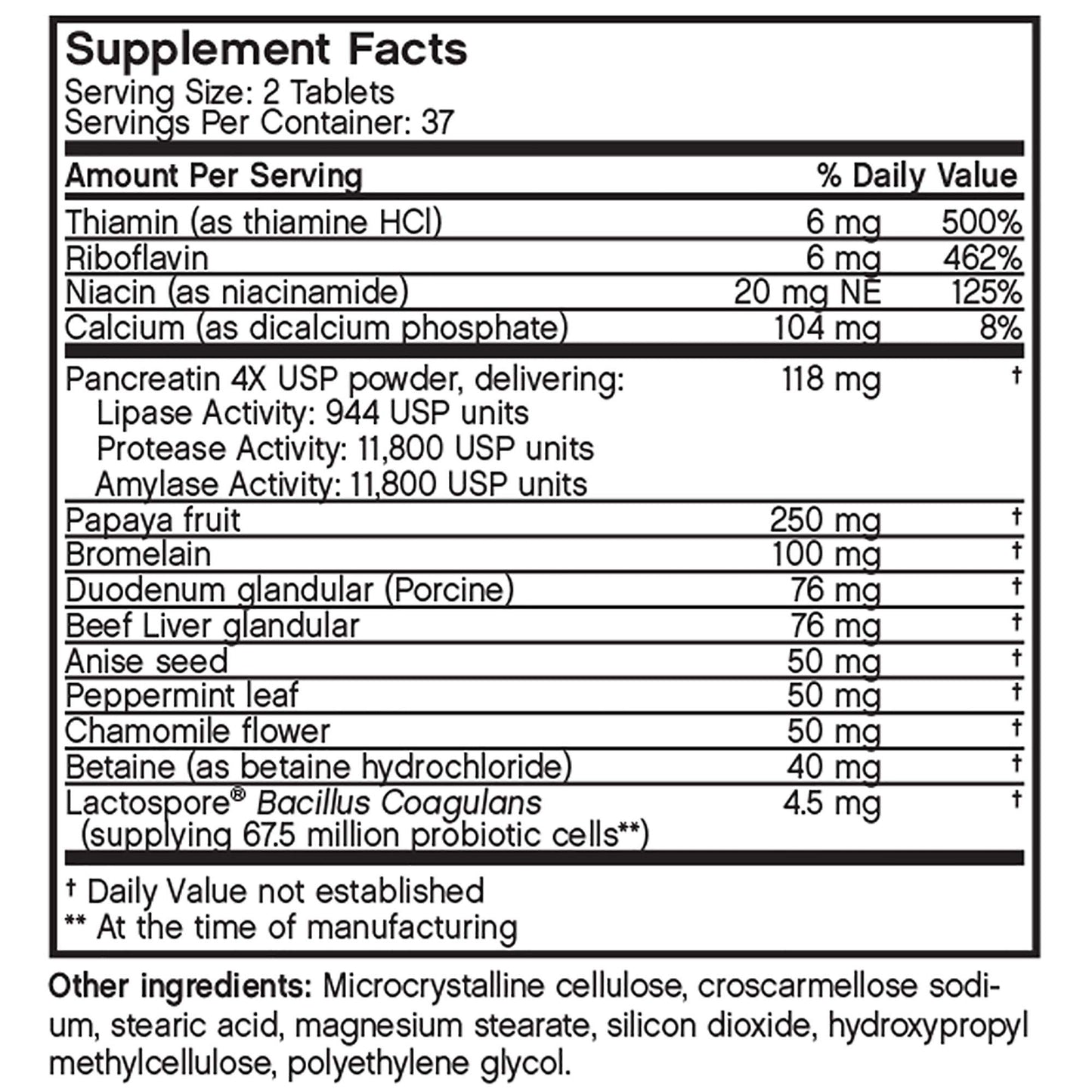 Futurebiotics Daily Enzyme Complex Tablet, 75 Tablets