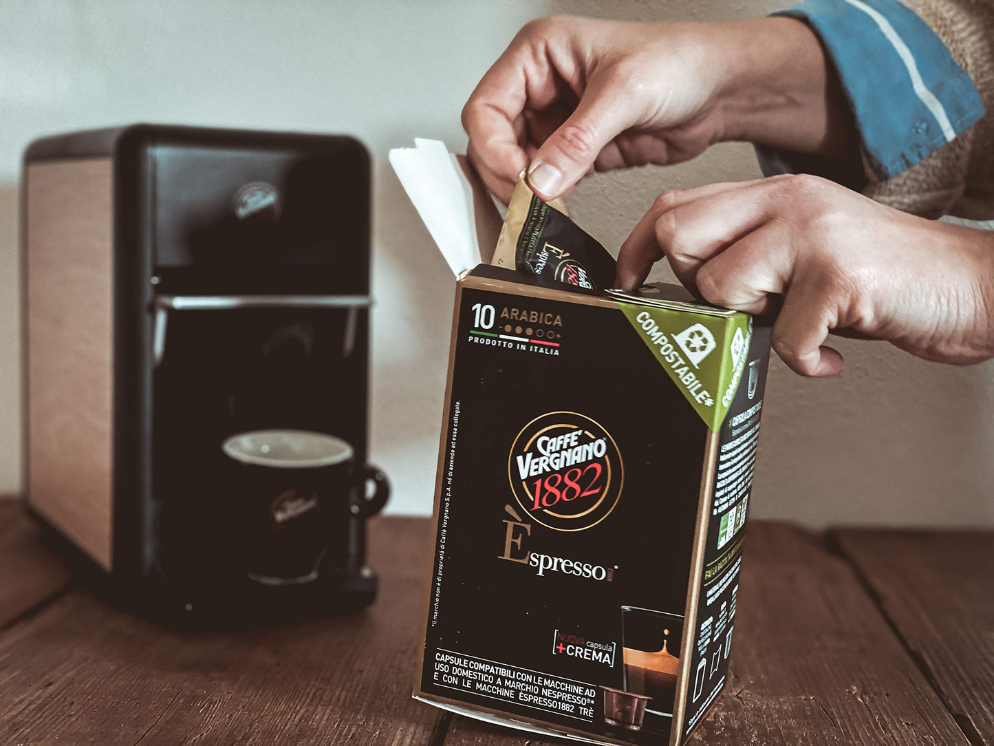 Caffe' Vergnano 1882 Arabica Capsules Compatible with Original Line Machines By Nespresso, 60 Capsules