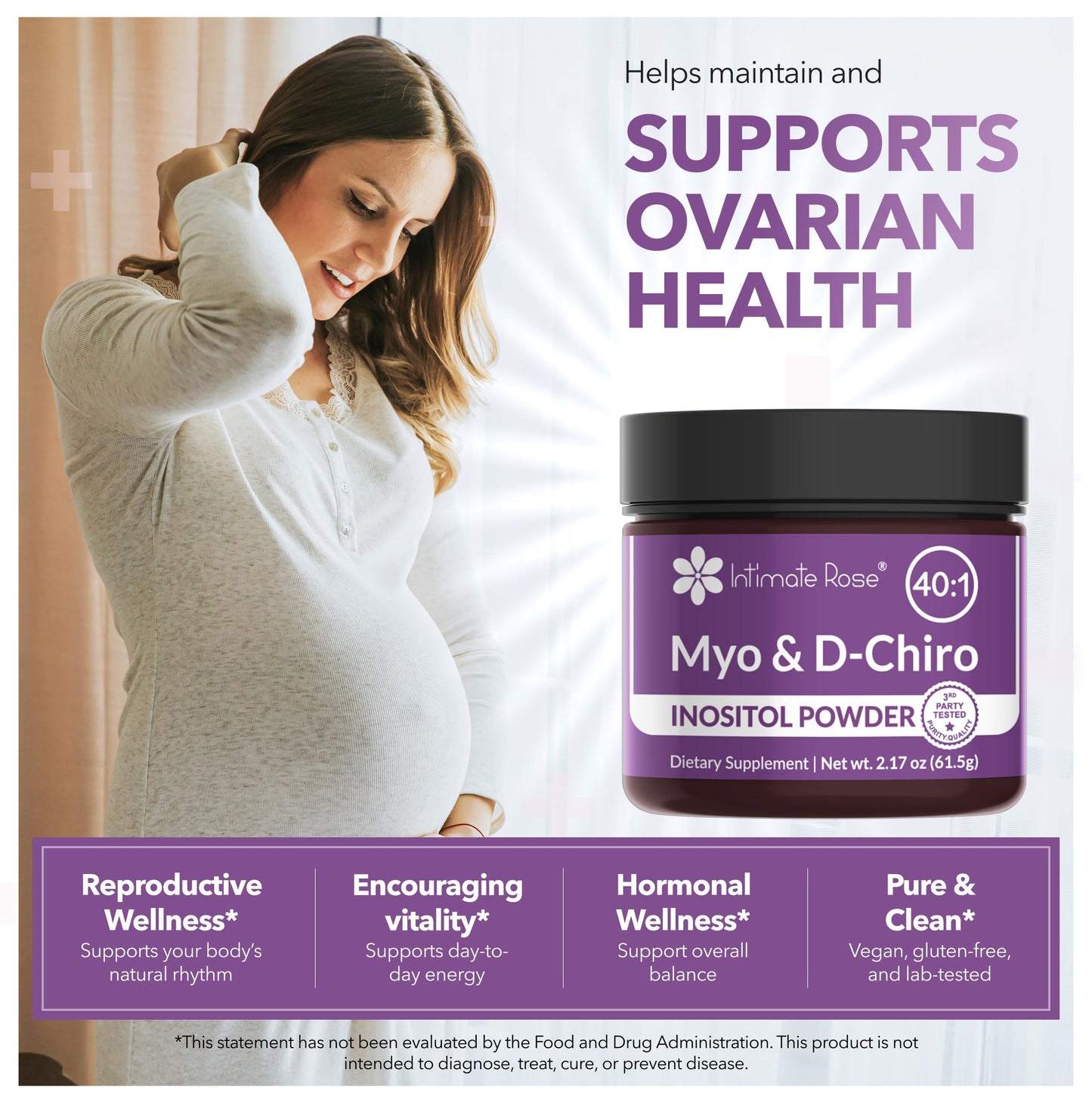 Intimate Rose Myo & D-Chiro Inositol Powder 2.2