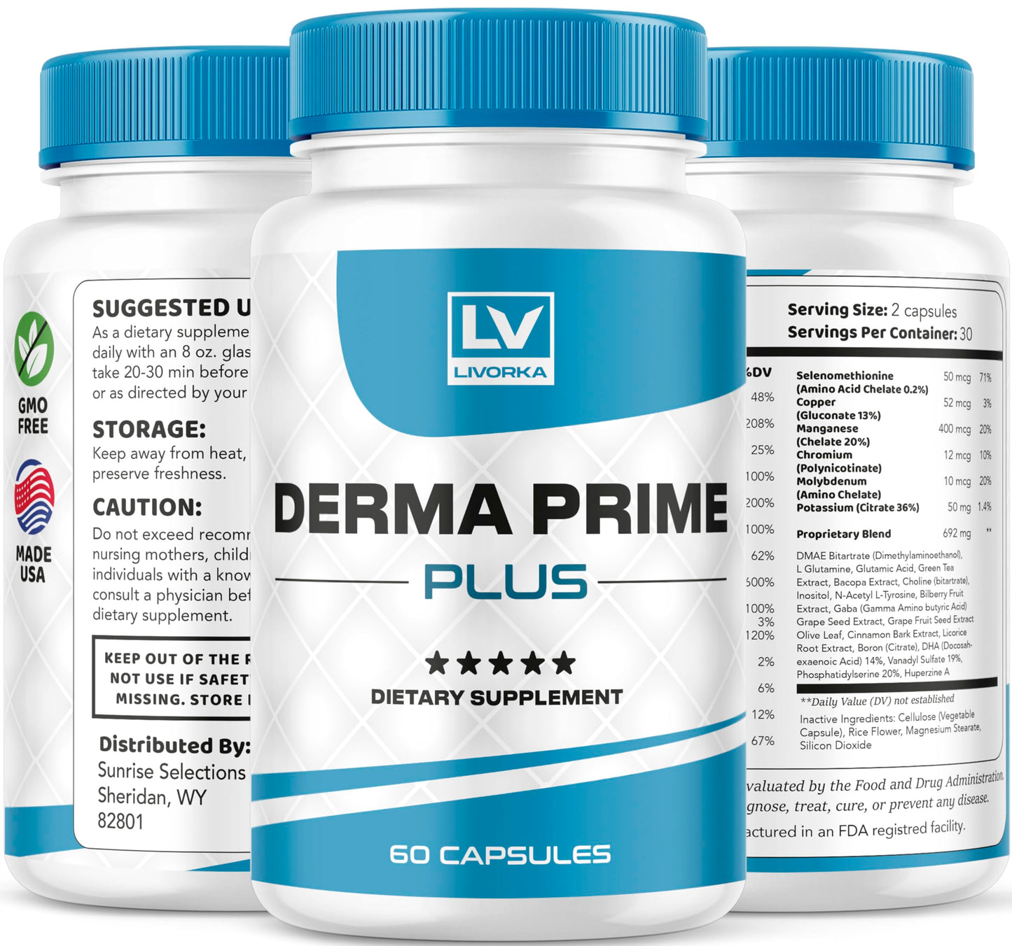 LIVORKA Derma Prime Plus Capsules 60 Count