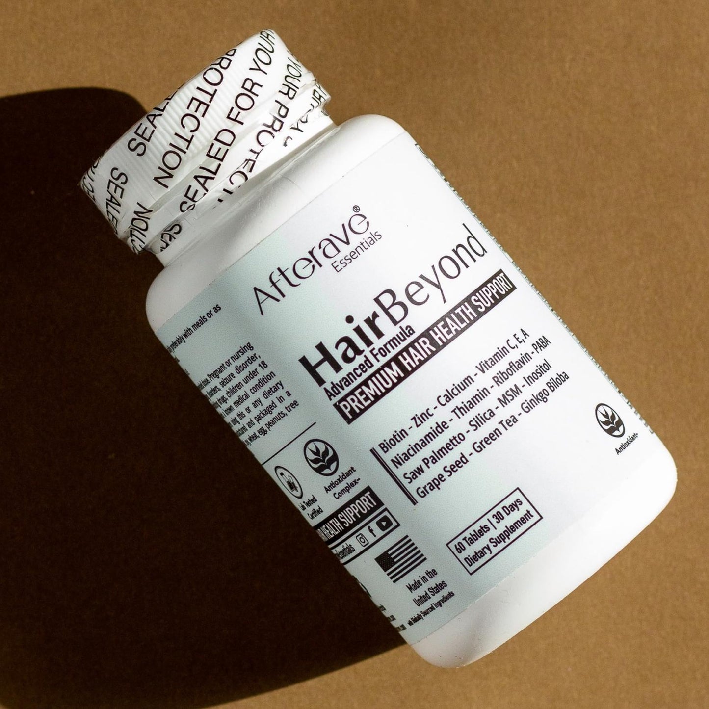 Afterave Essentials HairBeyond Advanced Hair Growth Formula Tablets, 60 Count