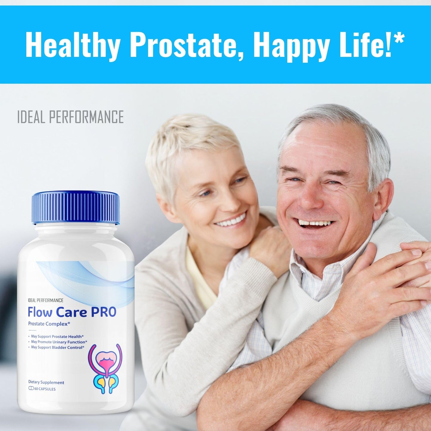 IDEAL PERFORMANCE Flow Care Prostate Health Supplements for Men Capsules 300