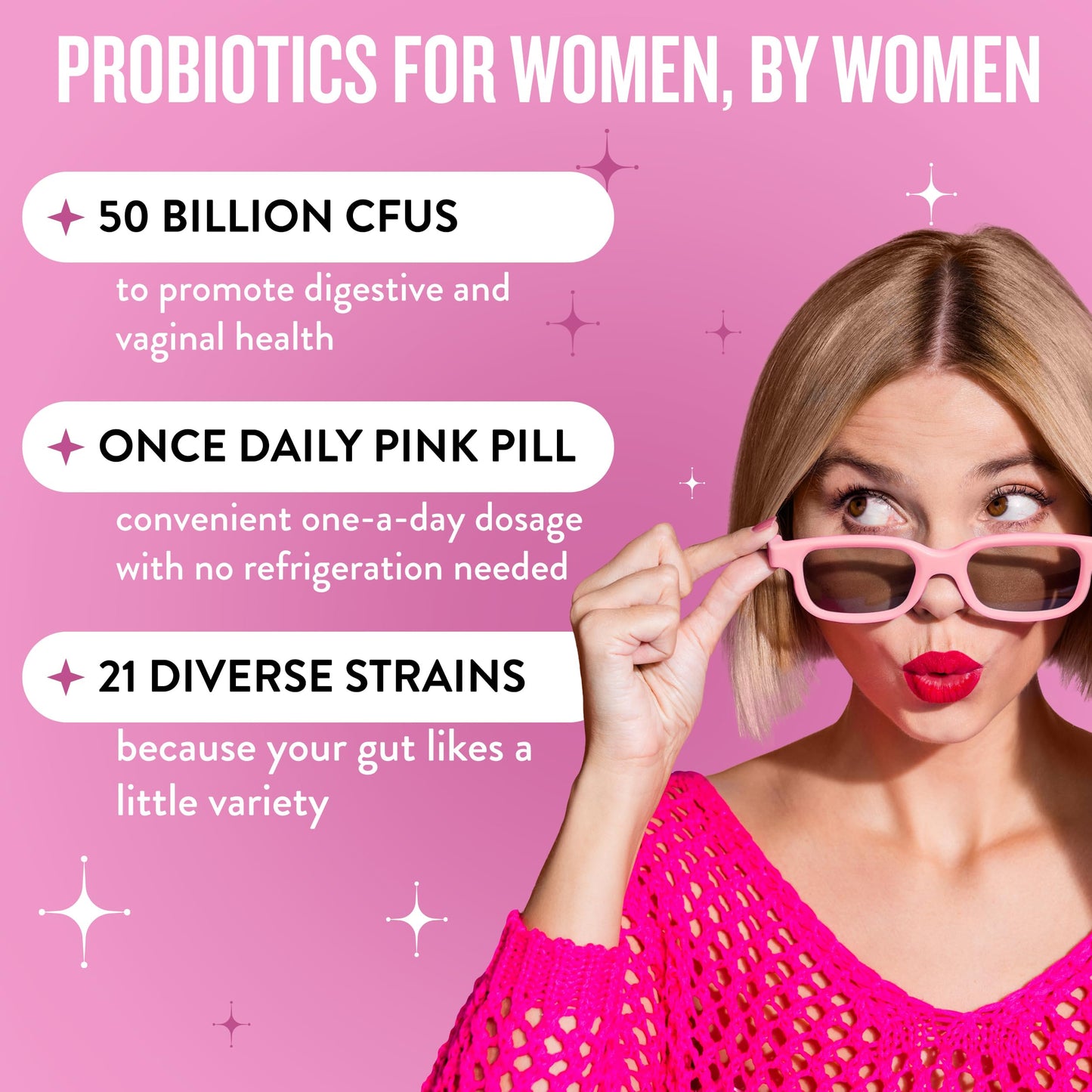 Legendairy Milk Hot Girl Ish™ Daily Probiotics for Women with 50 Billion CFU - Women's Probiotic Supplement with 20 Probiotic Strains, Prebiotics & Postbiotic for Digestive, Gut & Immune Health Capsule 30